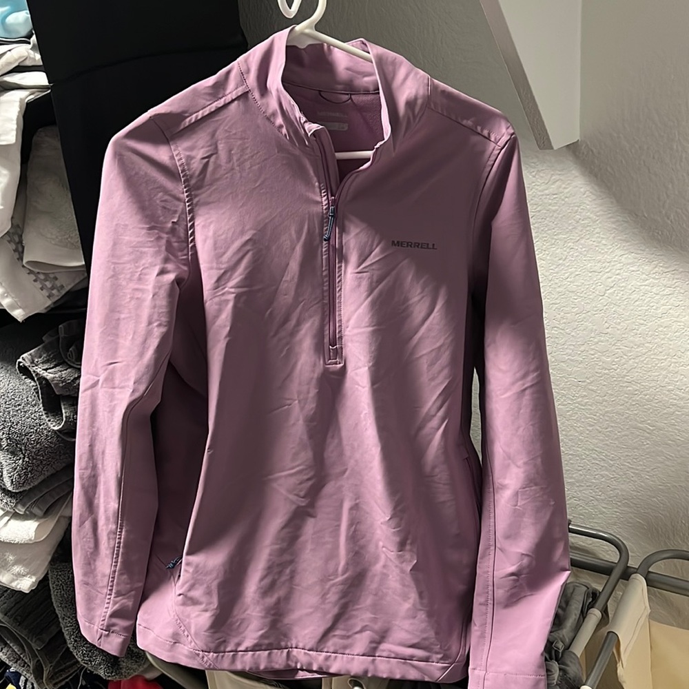 Merrell Entrada 1/2 Zip Softshell Lavendar Rain Jacket Pullover